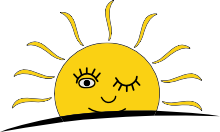 lächelnde Sonne = Logo der Privatpraxis Gießmann